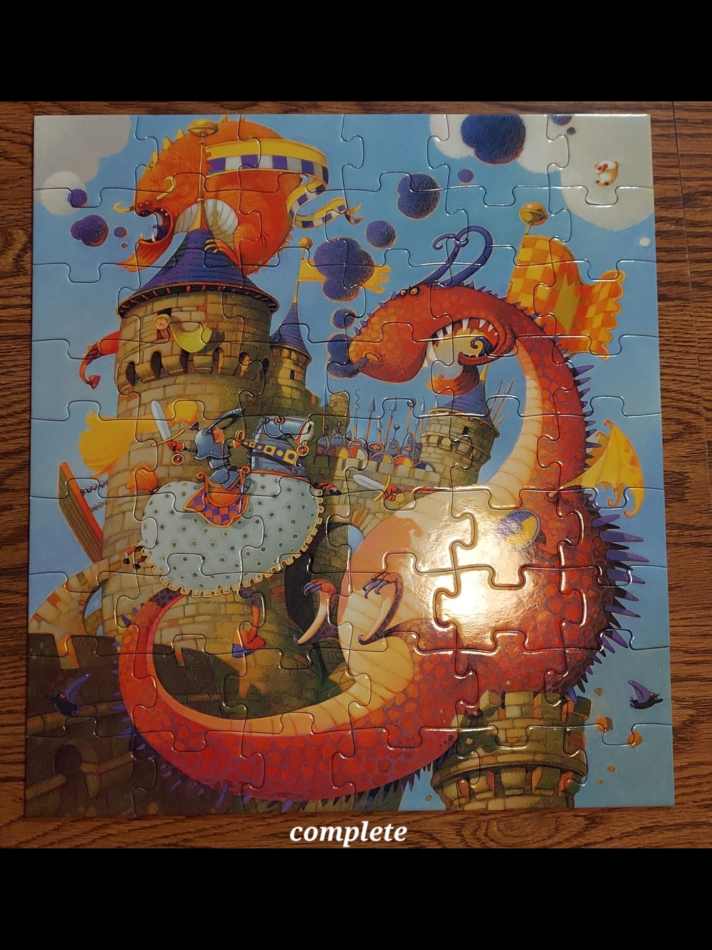 Djeco "Vaillant & the Dragon" - 54 Piece Puzzle - Picture 5 of 5